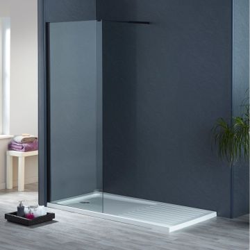 Aqua i 10 Black Wetroom Screen Panel 300mm x 2000mm High