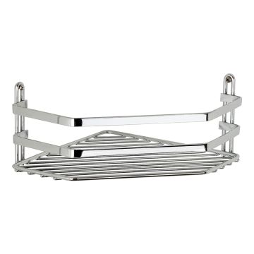 Euroshowers Wire Wall Mounted 1 Tier Corner Basket - Chrome
