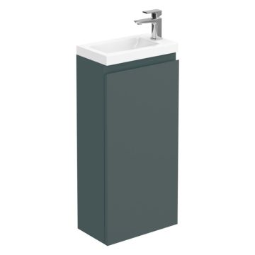 Halite Waterproof 400mm Cloakroom Basin Unit Inc Basin - Grey Matt