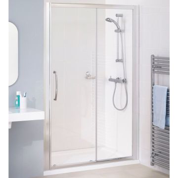 Lakes Classic Semi-Frameless Silver Slider Door 1800mm x 1850mm High 