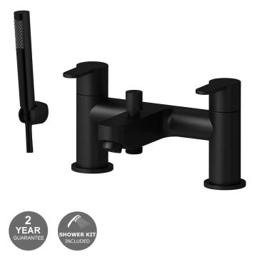 Noveua Acton Bath Shower Mixer - Matt Black