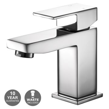 Noveua Barbican Mono Basin Mixer & Click Clack Waste - Chrome