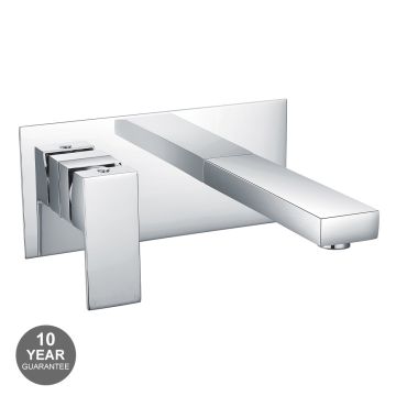 Noveua Barbican Wall Mounted Basin Mixer - Chrome