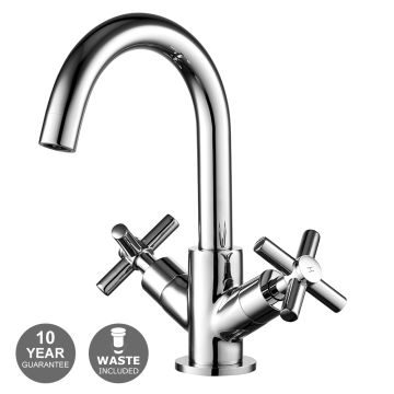 Noveua Euston Mono Basin Mixer & Click Clack Waste - Chrome