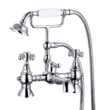 Noveua Hampstead Cranked Bath Shower Mixer - Chrome