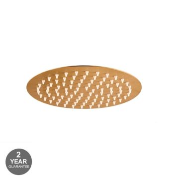 Noveua Islington 200mm Ultra Thin Round Shower Head - Brushed Brass