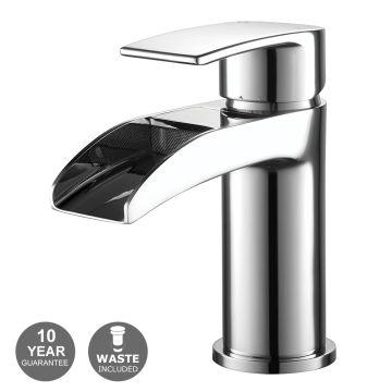 Noveua Knightsbridge Mono Basin Mixer and Click Clack Waste - Chrome