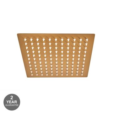 Noveua Mayfair 200mm Ultra Thin Square Shower Head - Brushed Brass