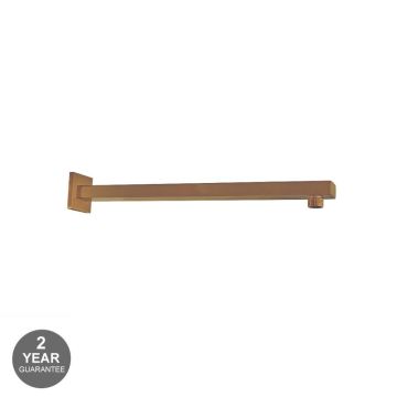 Noveua Mayfair Wall Mounting Square Shower Arm 2 - Brushed Brass
