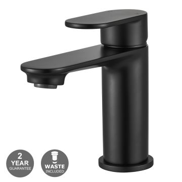 Noveua Preston Mono Basin Mixer & Click Clack Waste - Matt Black